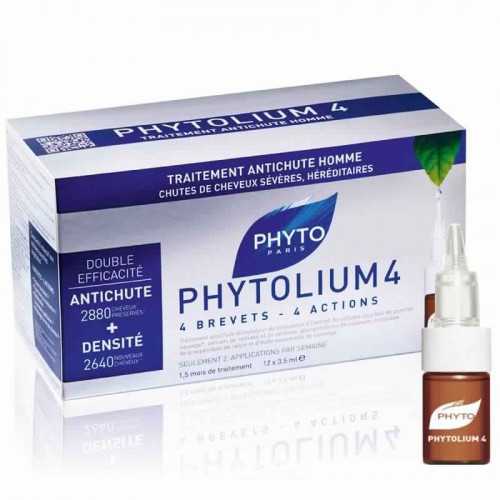 PHYTO Phytolium 4 Traitement Antichute homme, 12x3.5ml